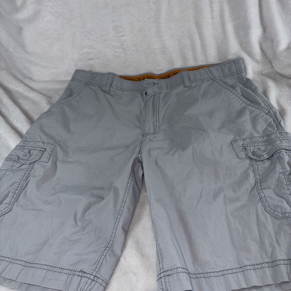 WearFirst Men's Cargo Shorts Size 40 Gray Comfort Stretch Pockets Casual Utility